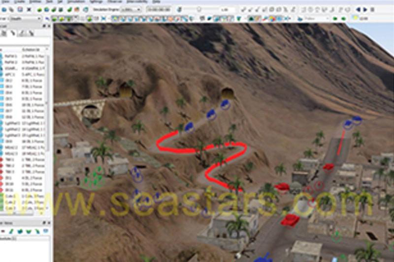 Comprehensive environment scene modeling and simulation platform tool VR-Forces